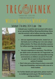 willow weaving workshop poster